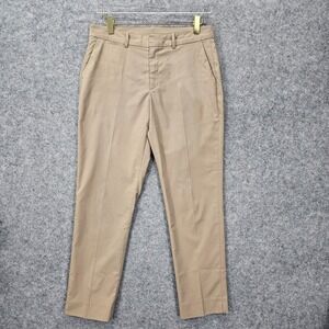 Uniqlo Pants Womens Large Beige Performance Light Career Work Minimalist 30x25